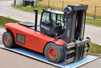 Wózek widłowy LINDE H320D Diesel udźwig 32000kg 32TONY pozycjoner