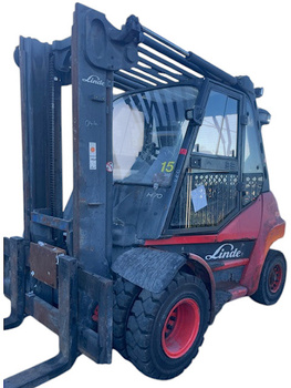 Wózek widłowy spalinowy DIESEL Linde H70D pełna kabina 7Ton